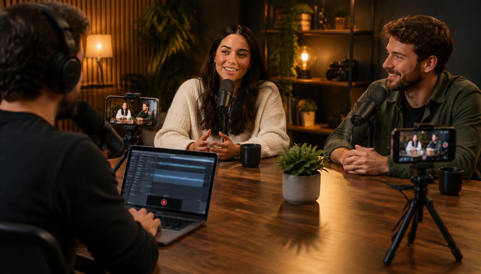Cover image for Video podcast recording: a camera on every guest, cut to whoever speaks